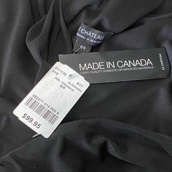 SOLD | NWT Le Chateau Little Black Halter Bodycon Dress - Picture 13 of 15